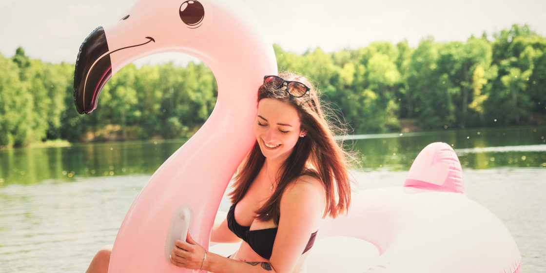 Flamingoshooting mit Gina
